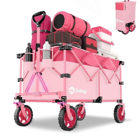 None Other - NIB PINK Collapsible Utility Wagon